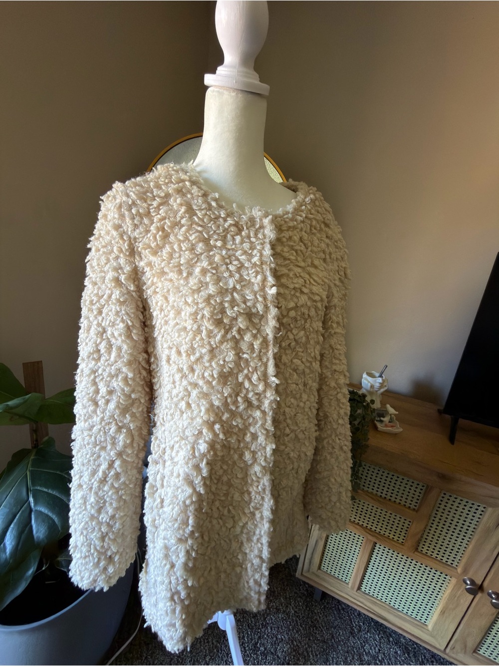Marc New York Cream Sherpa Coat - Women's Cozy Jacket